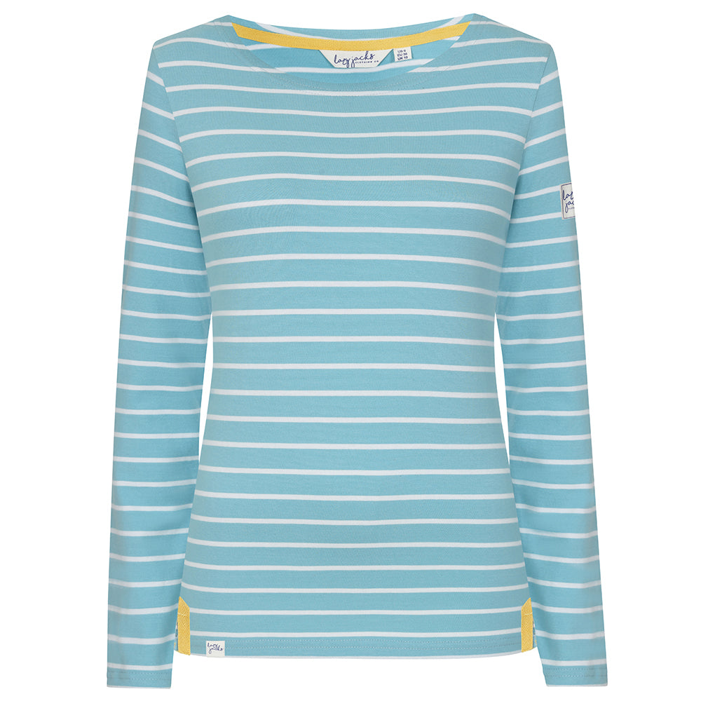 LJ97 - Ladies Long Sleeve Breton Top - Spearmint