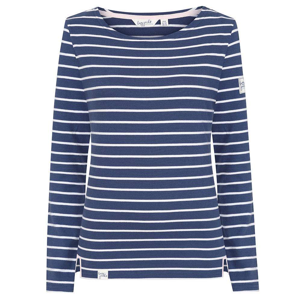 LJ97 - Ladies Long Sleeve Breton Top - Twilight