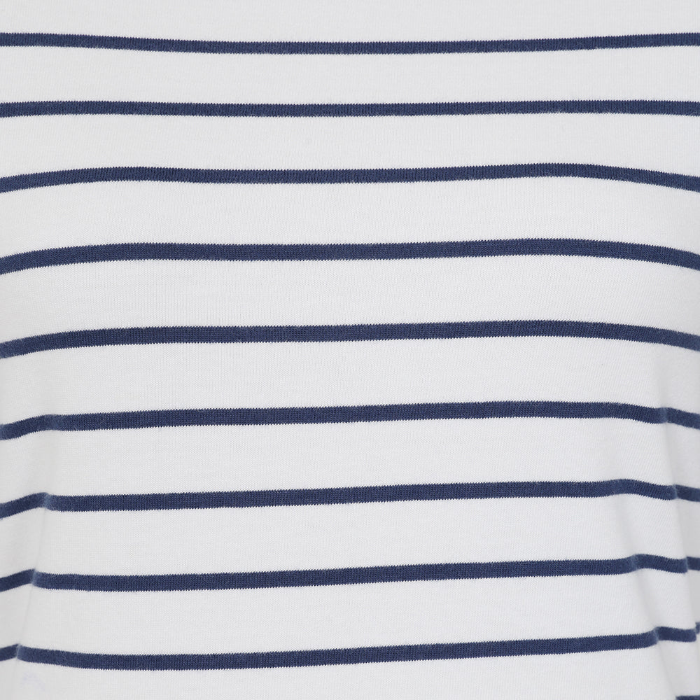 LJ97 - Ladies Long Sleeve Breton Top - White