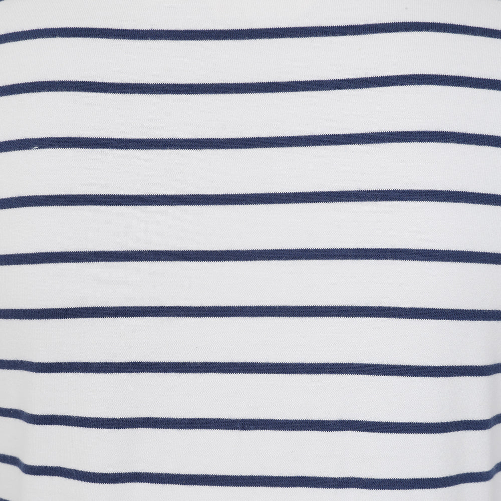 LJ97 - Ladies Long Sleeve Breton Top - White