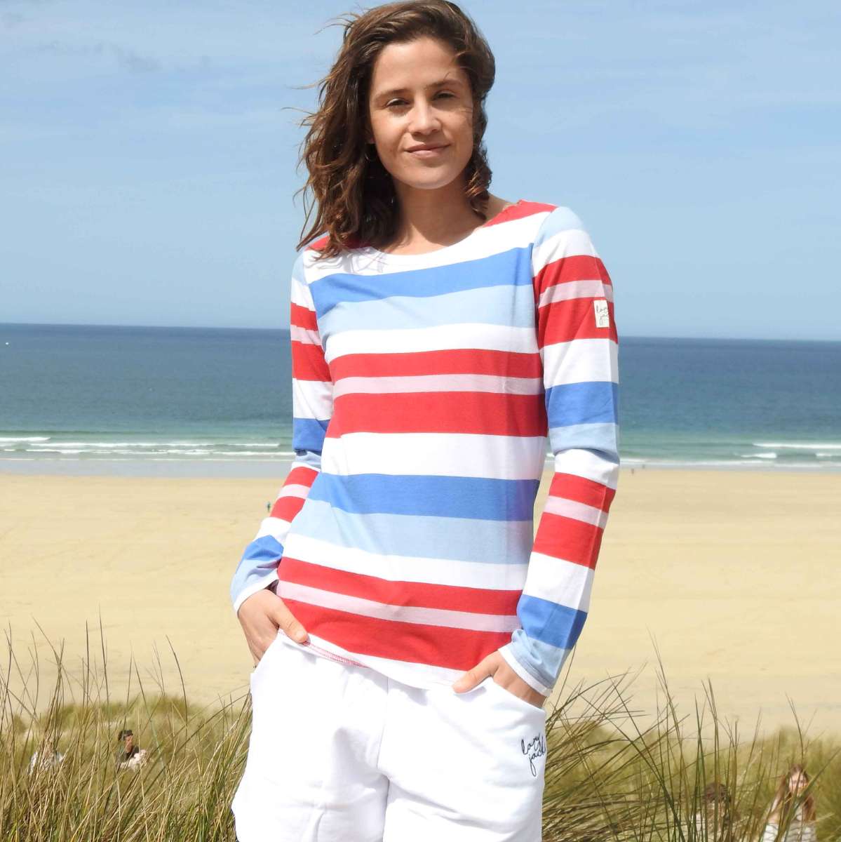 LJ97S - Ladies' Striped Long Sleeve Tee - Red