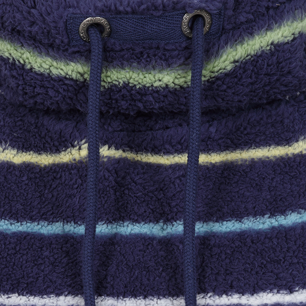 LJ30S - Striped Roll Neck Snug - Winter Greens