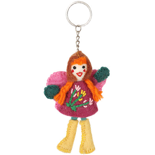 Raincoat and Wellies Fairy Key Ring