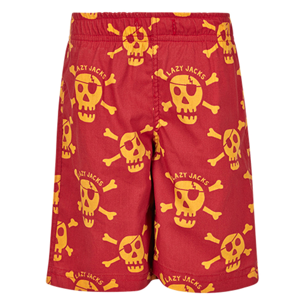 LJ89C - Boys Printed Board Shorts - Red