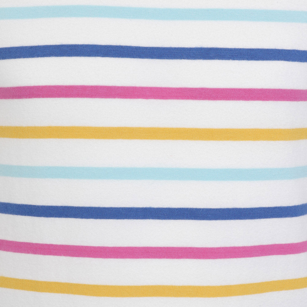 LJ97C - Girls Striped Breton Top - Orchid Multi