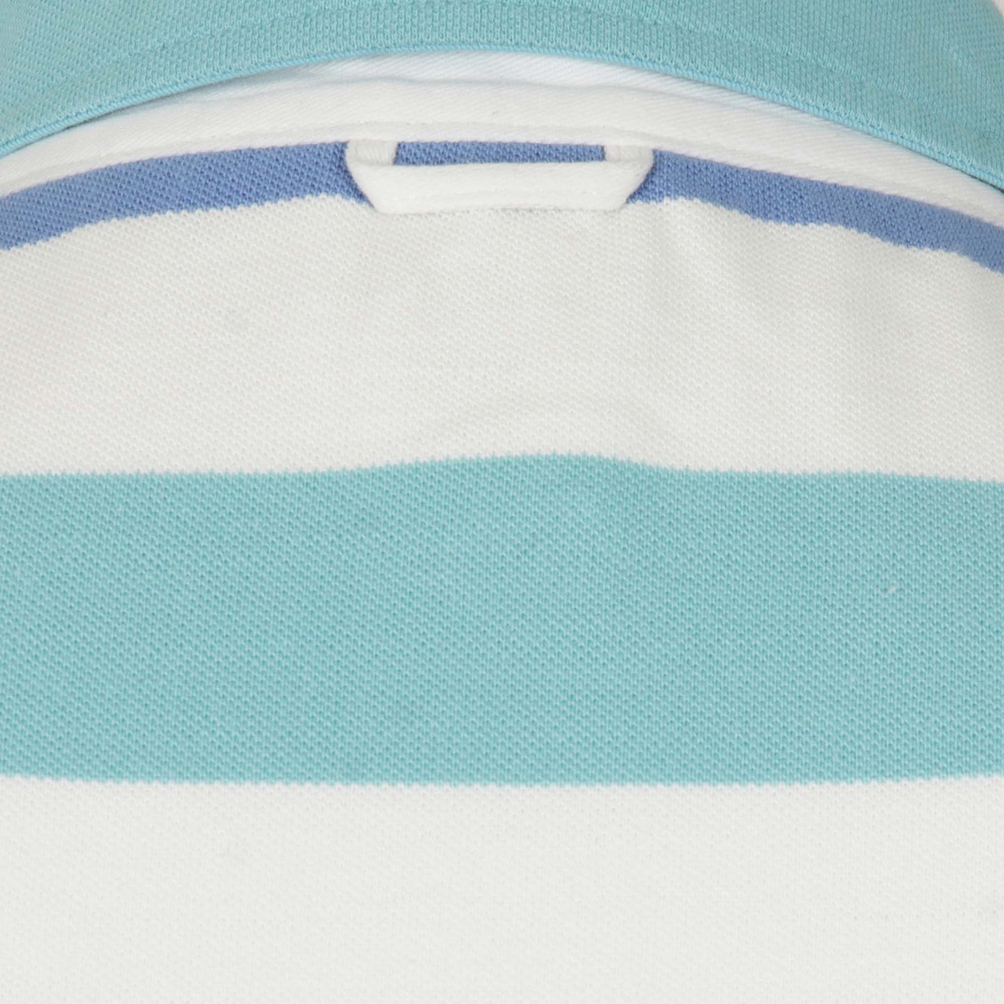 LJ22E - Ladies Striped Polo - Turquoise