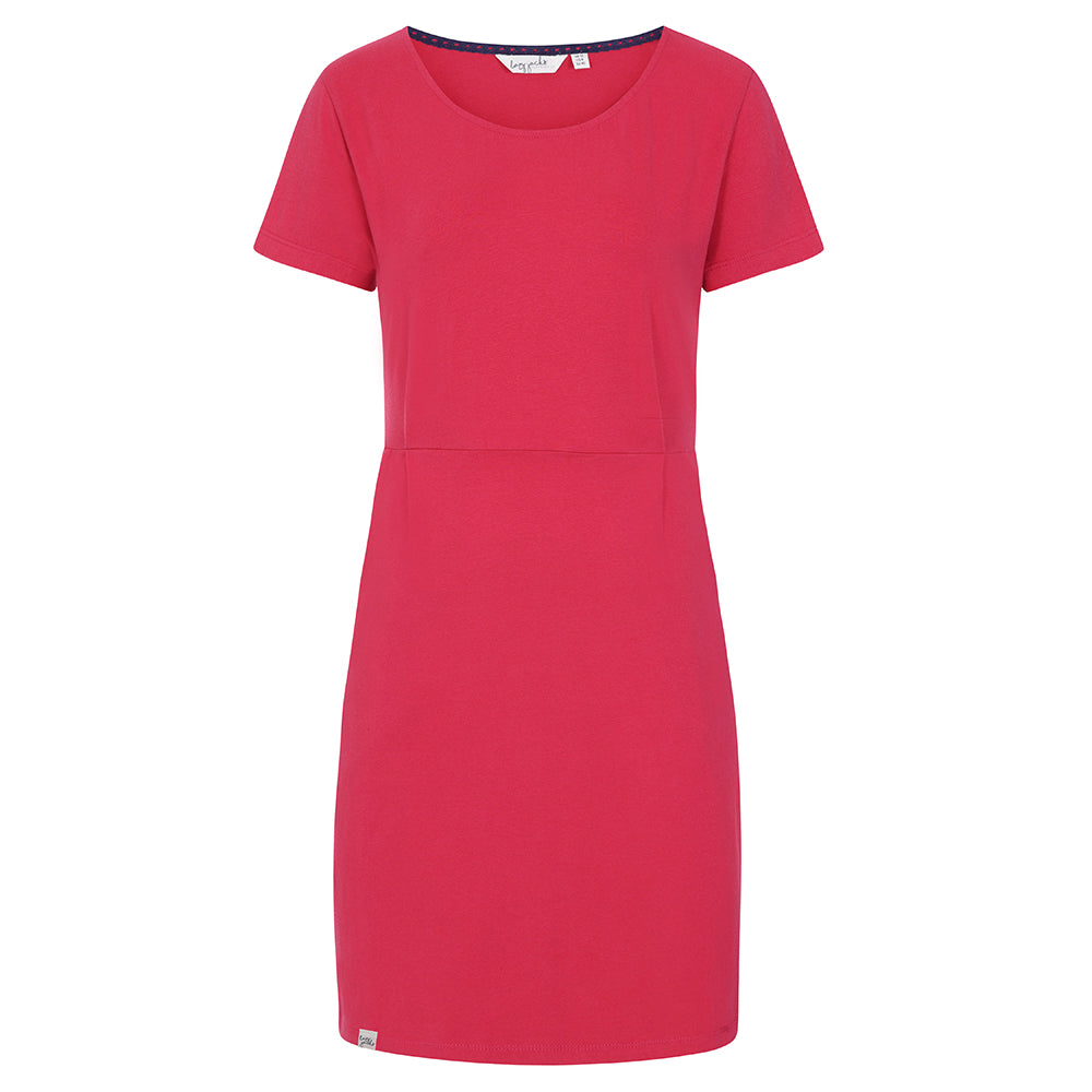 LJ127 - Plain Dress With Pockets - Watermelon