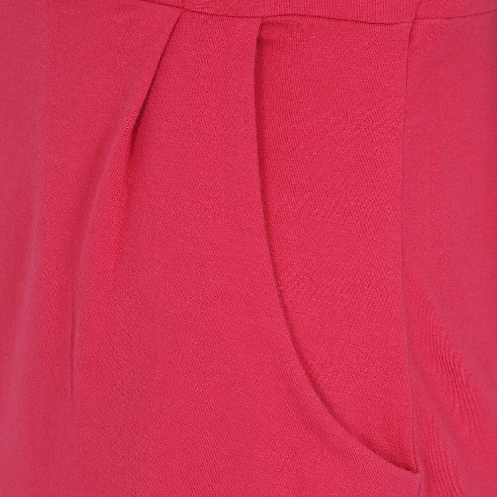 LJ127 - Plain Dress With Pockets - Watermelon