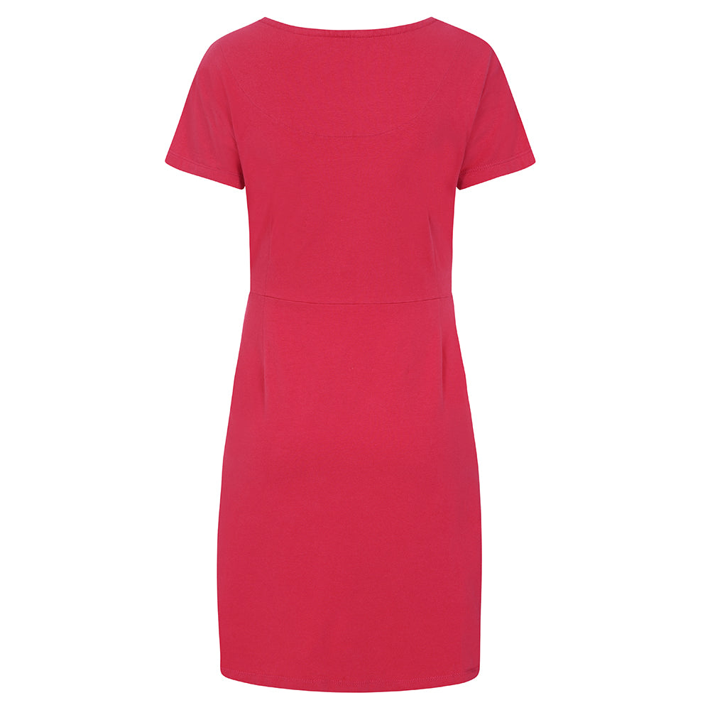 LJ127 - Plain Dress With Pockets - Watermelon