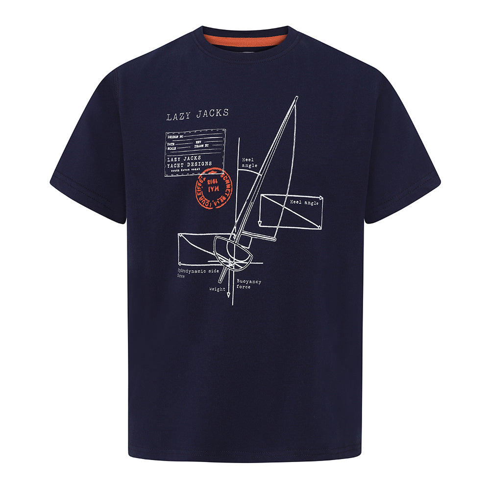 LJ15C - Boys Printed T-Shirt - Marine