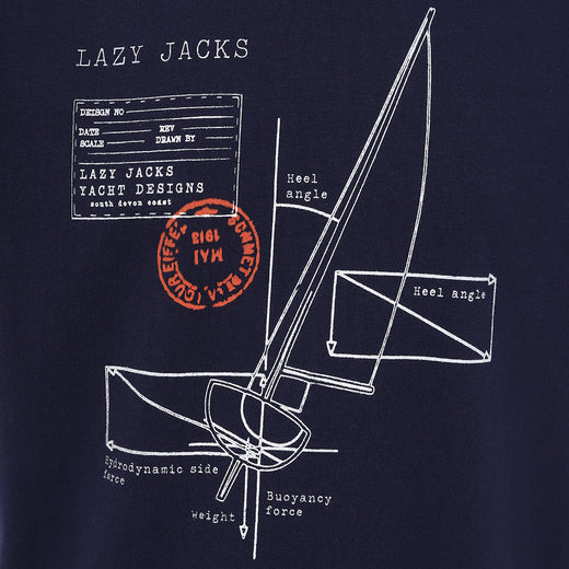 LJ15C - Boys Printed T-Shirt - Marine