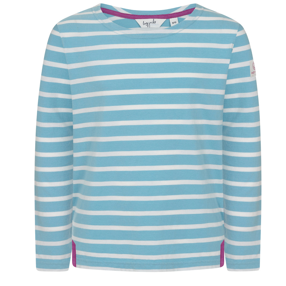 LJ97C - Girls Long Sleeve Breton Top - Reef