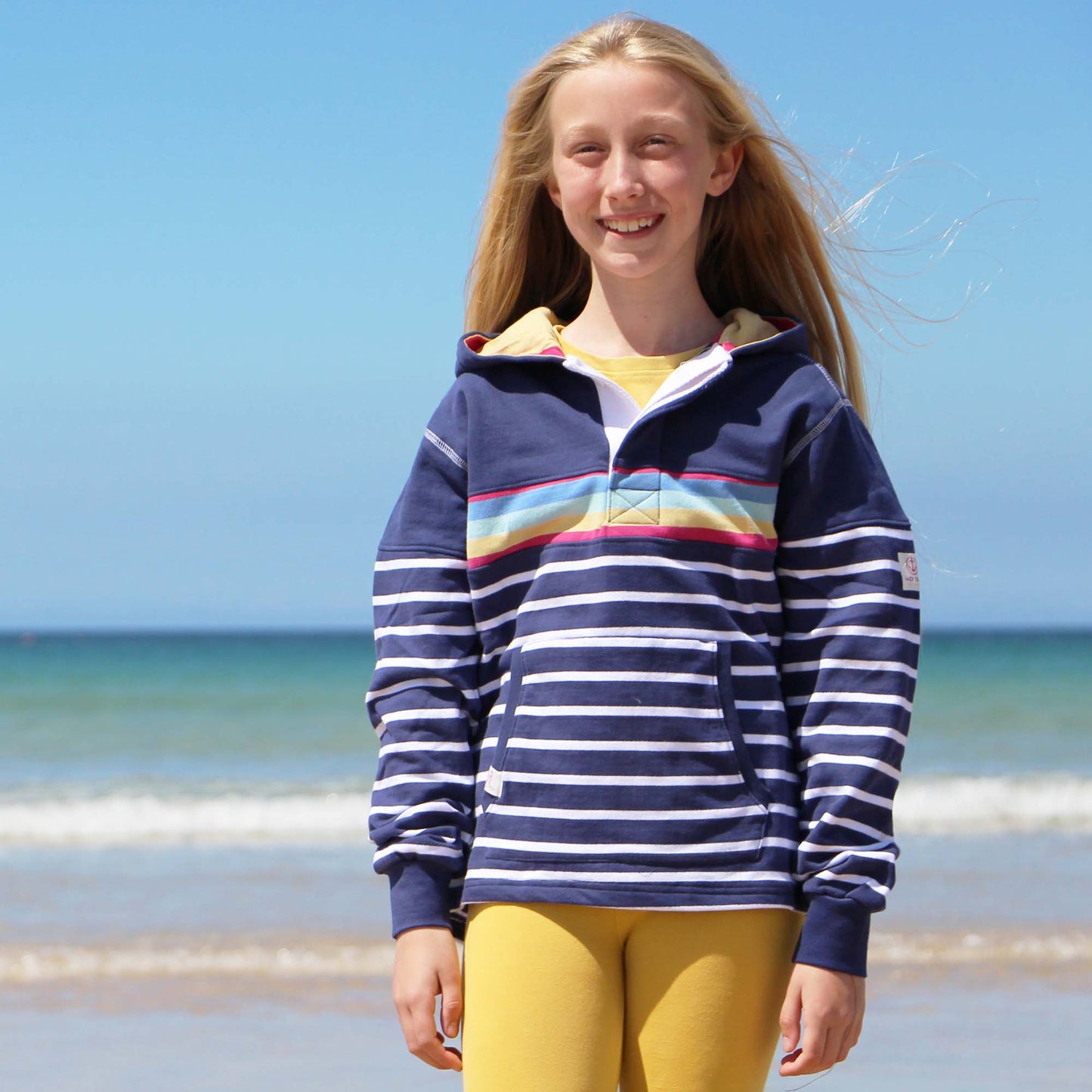 LJ37SC - Girls Hooded Sweatshirt - Prism