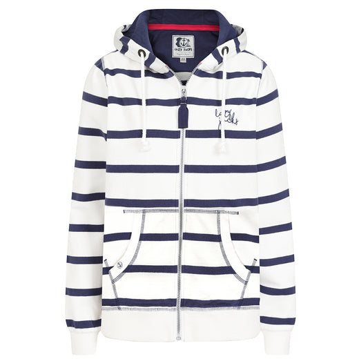 LJ101S - Ladies Striped Full Zip Hoody - Twilight