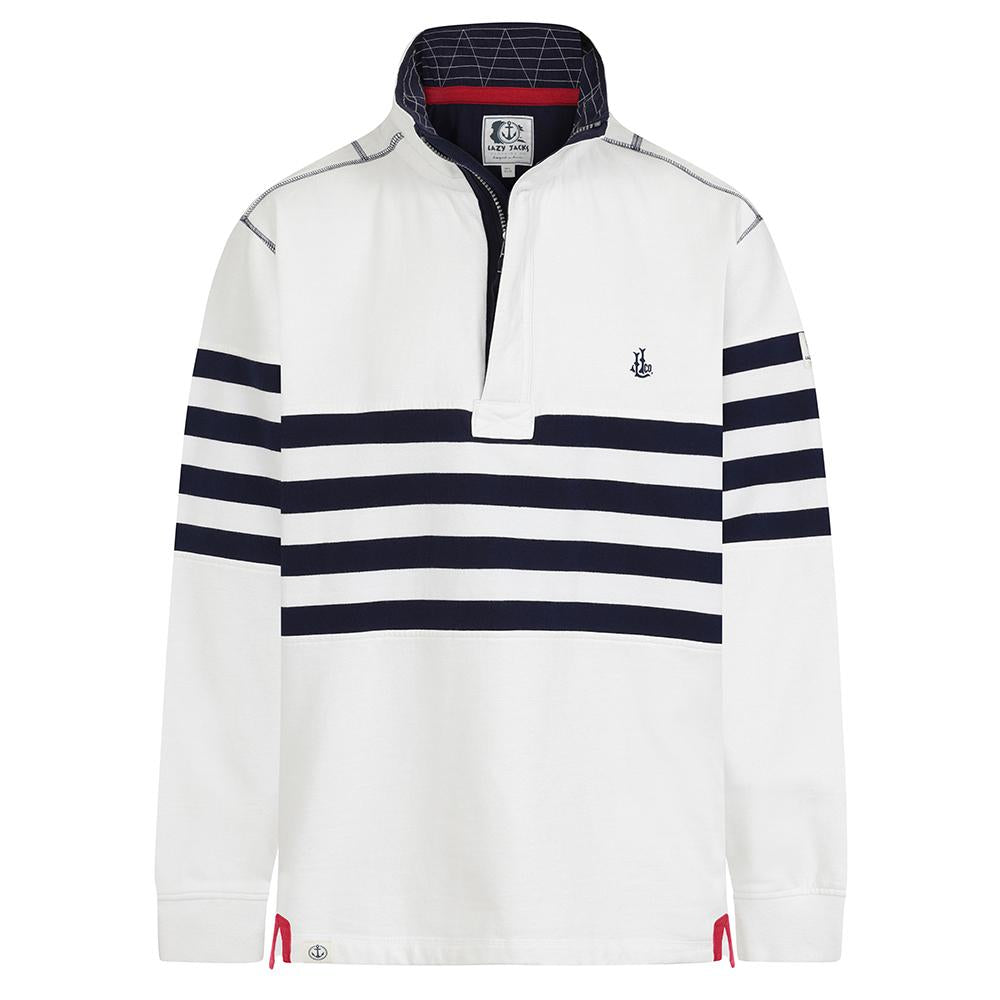 LJ25 - Men's Quarter Zip Sweatshirt - White