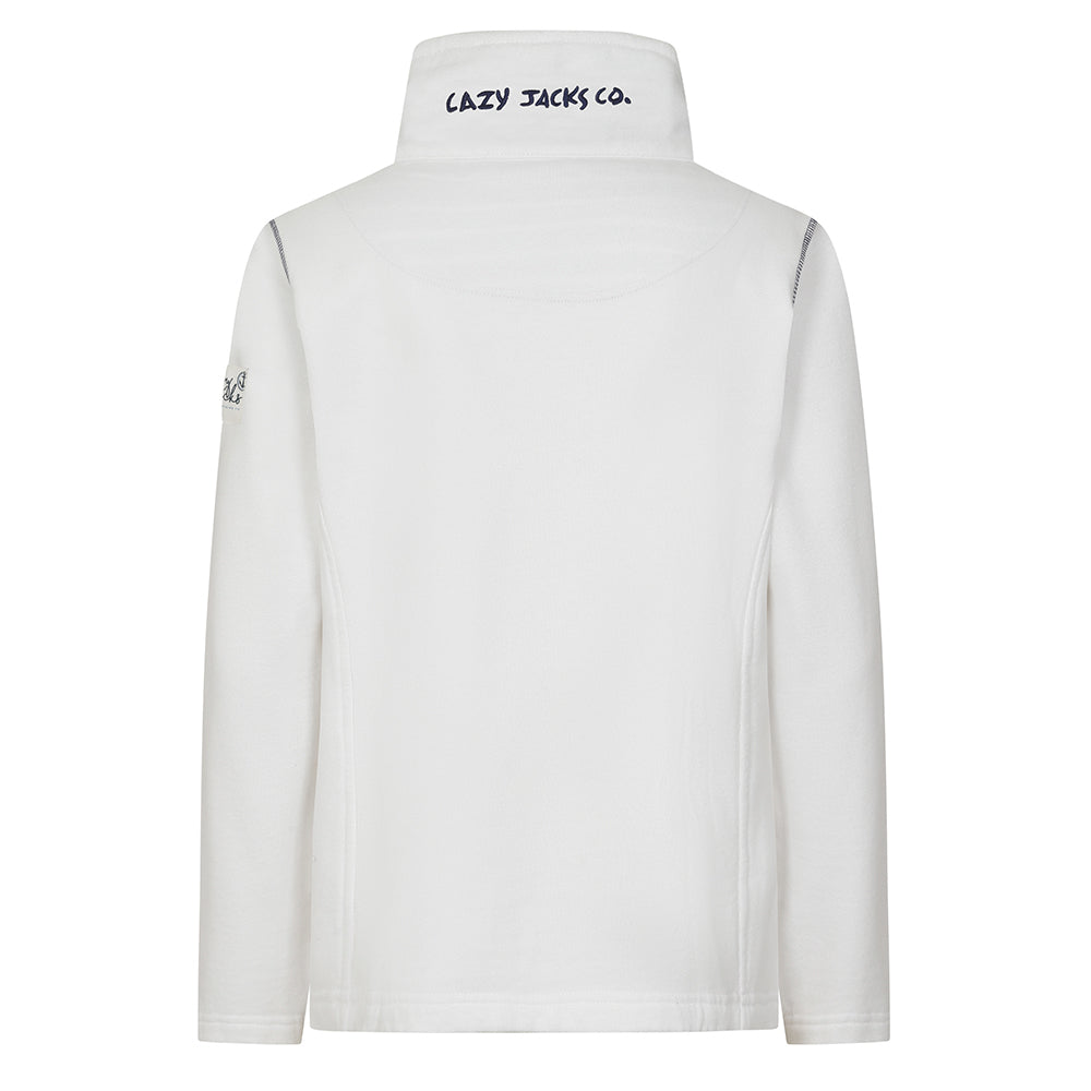 LJ3 - Ladies 1/4 Zip Sweatshirt - White