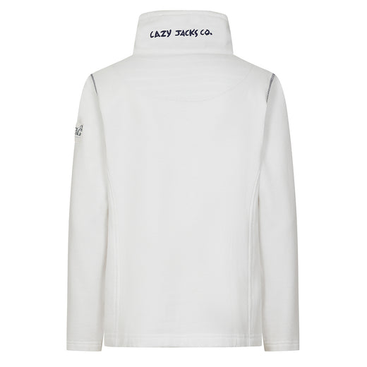 LJ3 - Ladies 1/4 Zip Sweatshirt - White