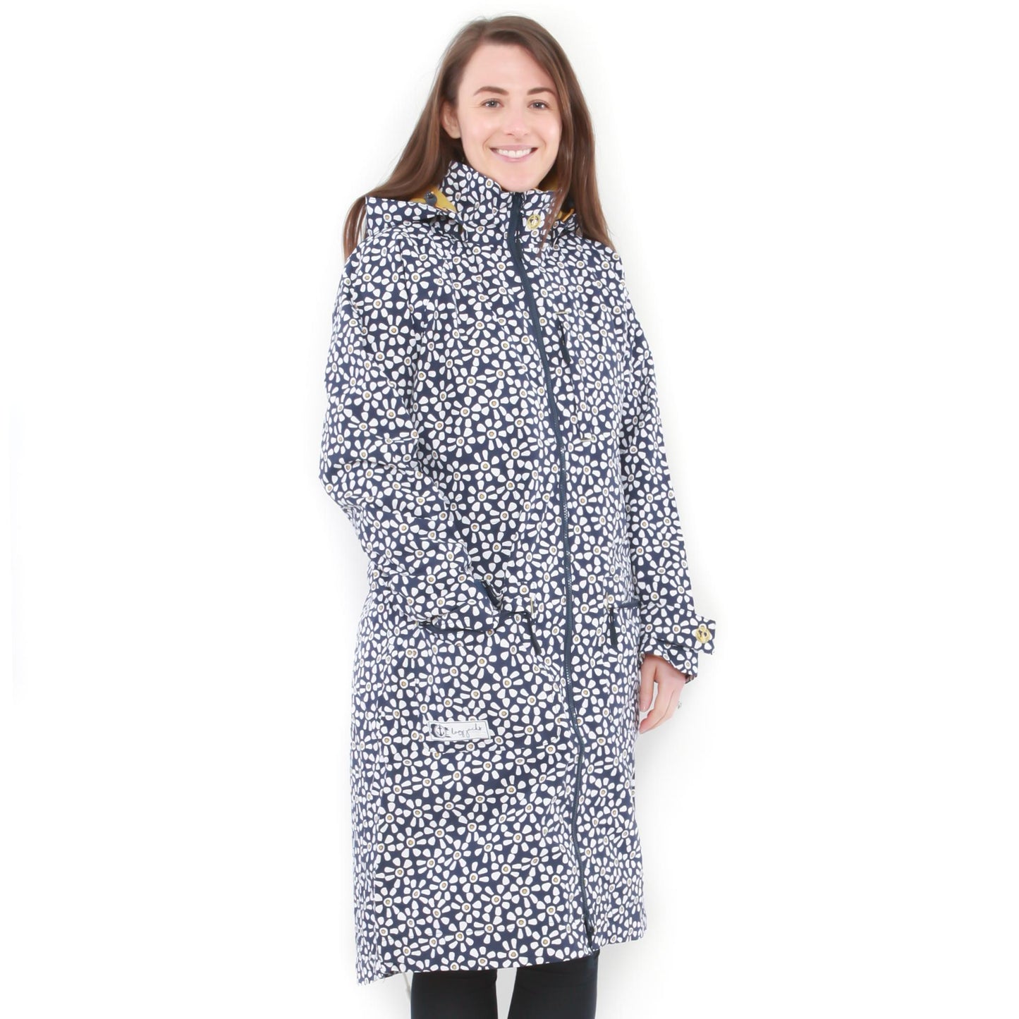 LJ67P - Ladies Longline Waterproof Jacket - Daisy
