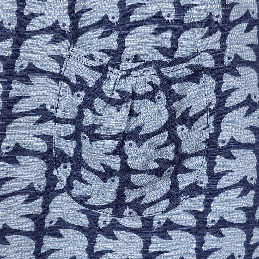 LJ10 - Printed Tunic - Blue Bird