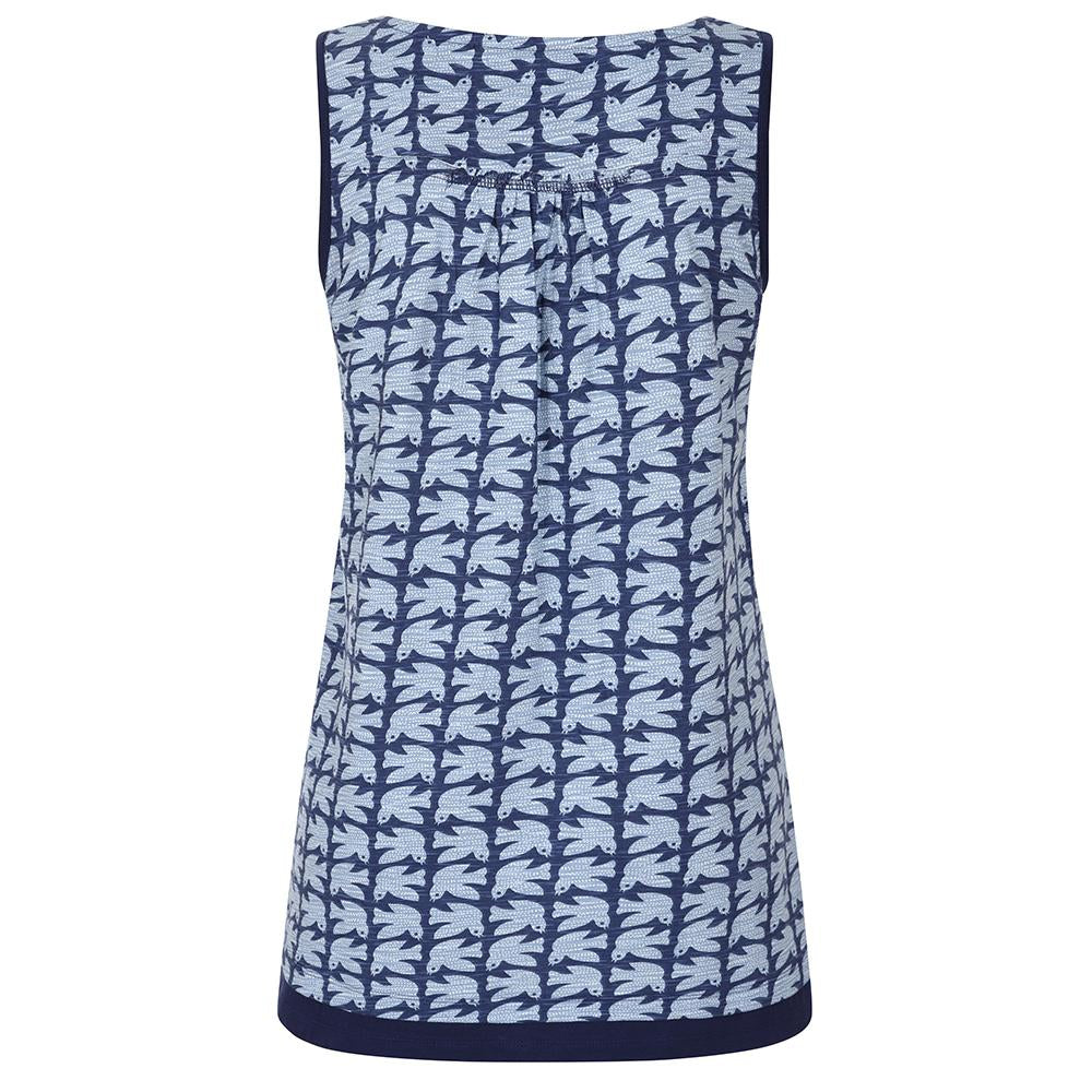 LJ10 - Printed Tunic - Blue Bird