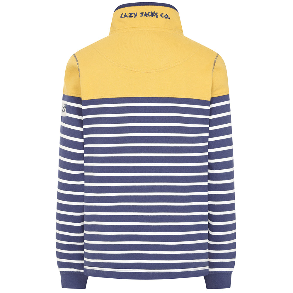 LJ6 - Ladies Button Neck Sweatshirt - Heather