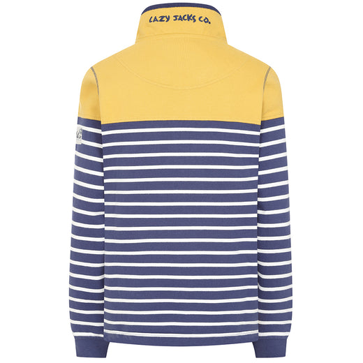 LJ6 - Ladies Button Neck Sweatshirt - Heather
