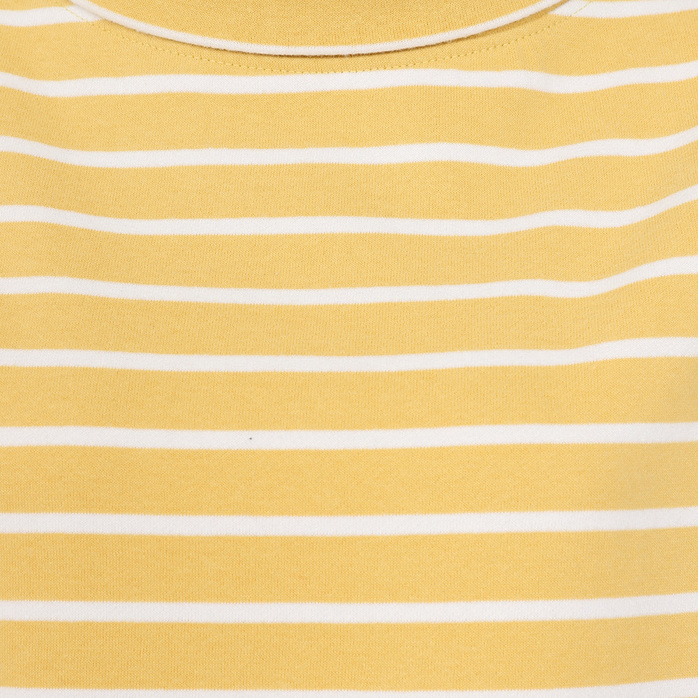 LJ94S - Ladies Striped Roll Neck Sweatshirt - Lemon