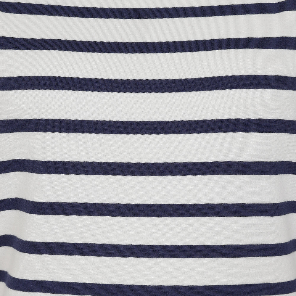 LJ97 - Ladies Striped Breton Top - Chalk