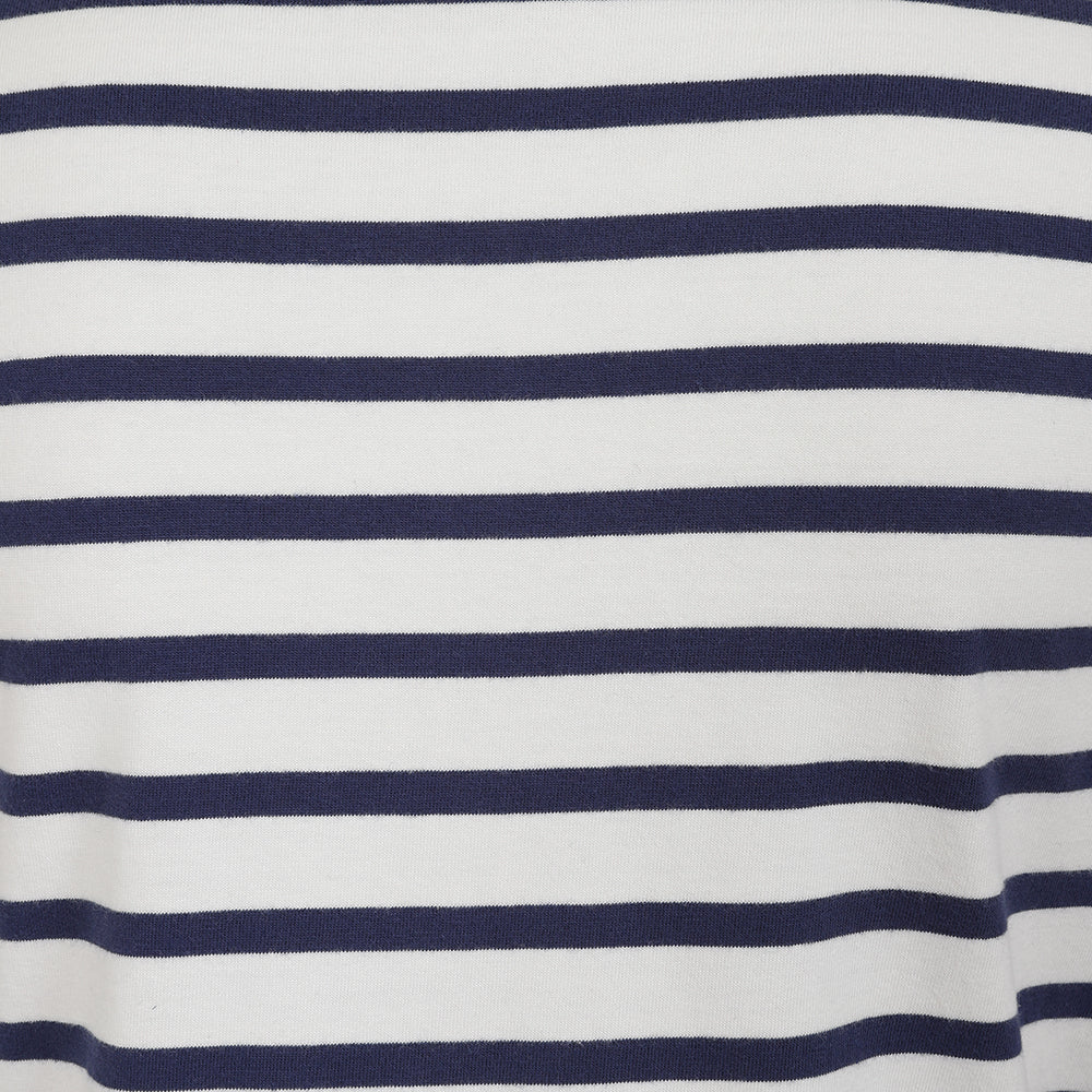 LJ97 - Ladies Striped Breton Top - Chalk