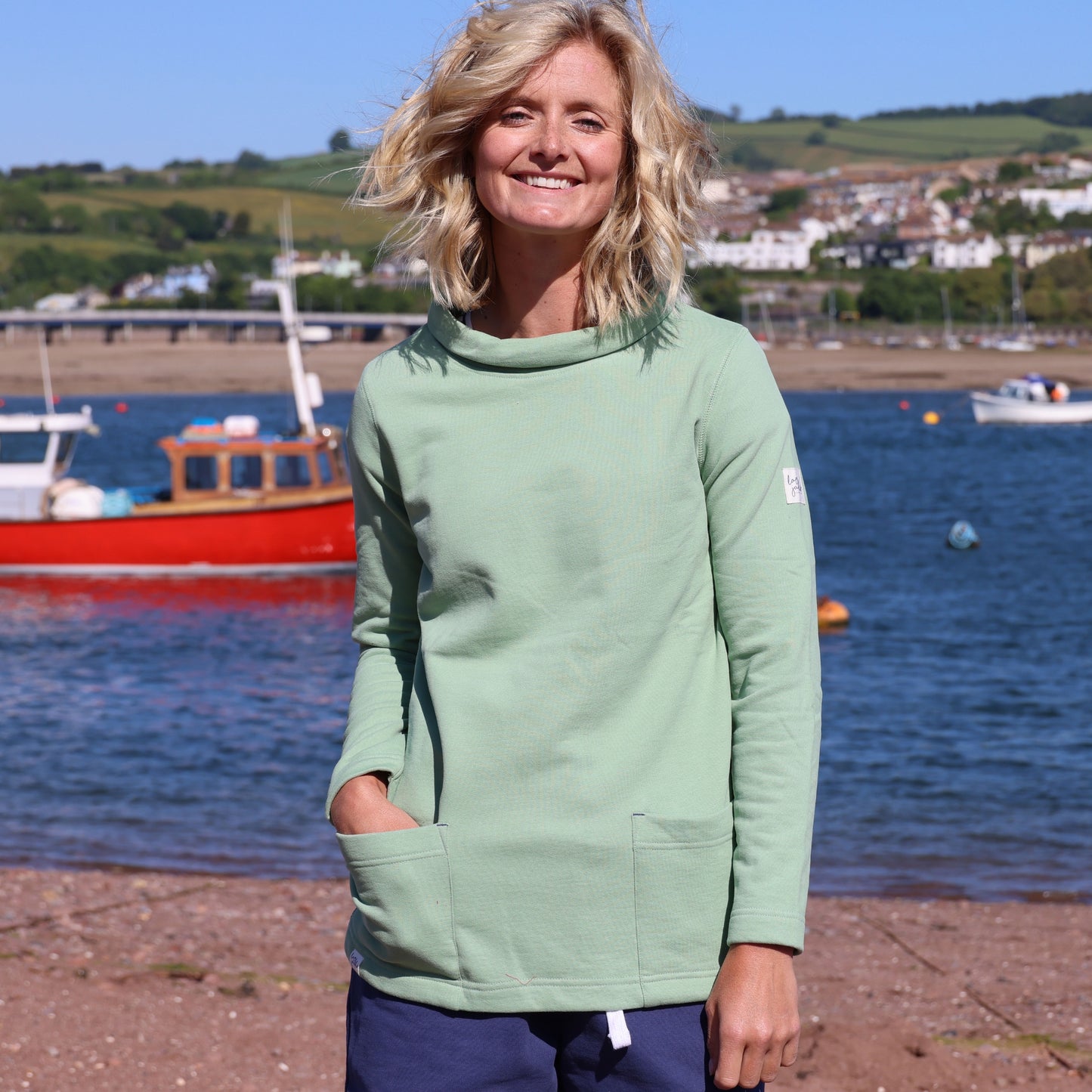 LJ94 - Ladies Roll Neck Sweatshirt - Grass