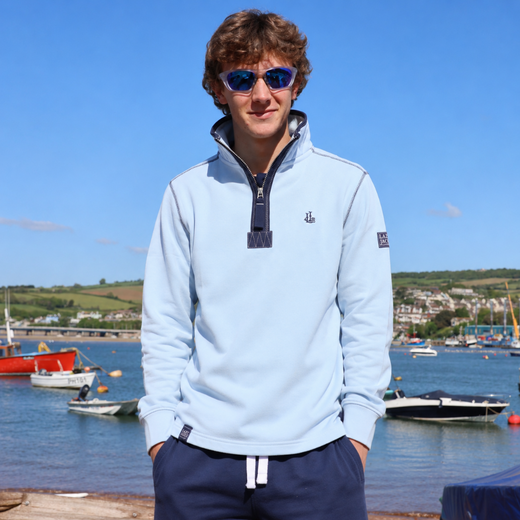 LJ40 - Quarter Zip Sweatshirt - Sky