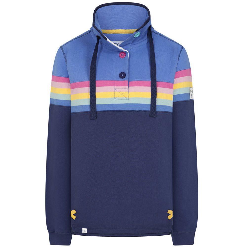 LJ14 Prism - Ladies Button Neck Sweatshirt - Twilight