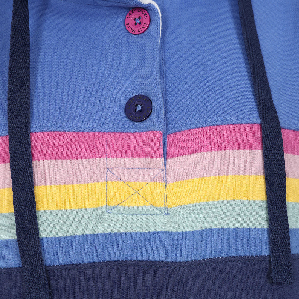 LJ14 Prism - Ladies Button Neck Sweatshirt - Twilight