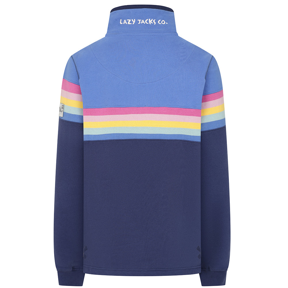 LJ14 Prism - Ladies Button Neck Sweatshirt - Twilight