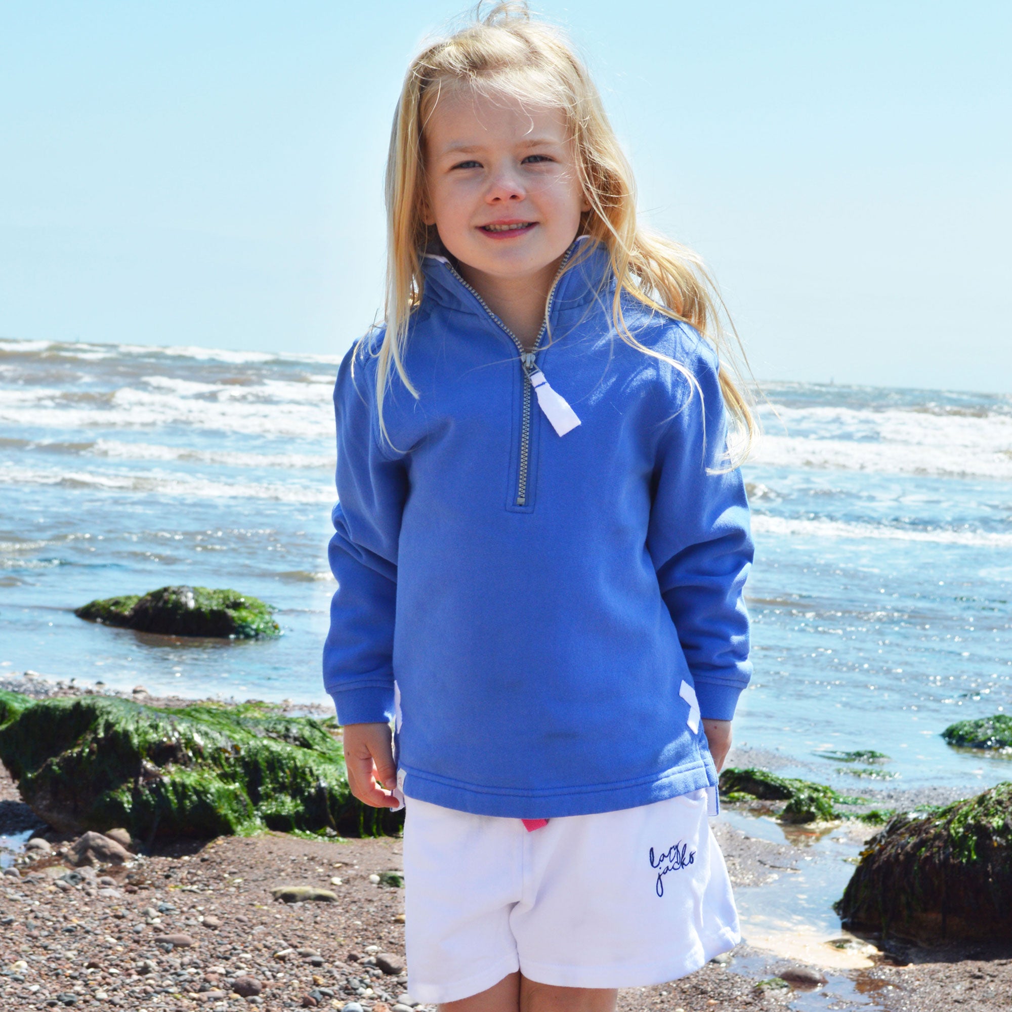 Sweat Fille Lazy Jacks Rose Zippé Taille 7-8 Ans – Coton, Col Montant, Occasion