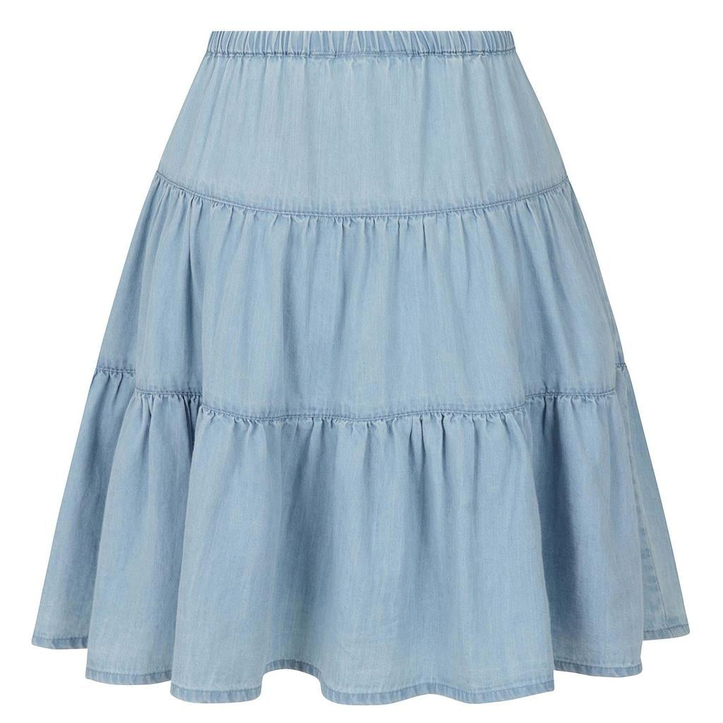 LJ90DC - Girls Skirt - Denim