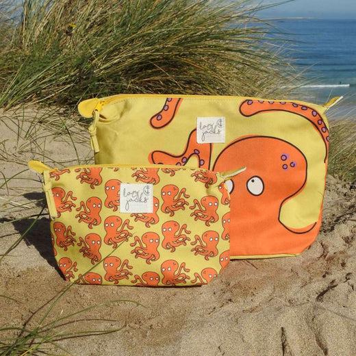Cosmetic and Wash Bag Pair - Octopus