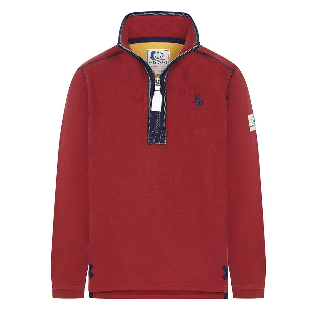 LJ40C - Boys 1/4 Zip - Sangria