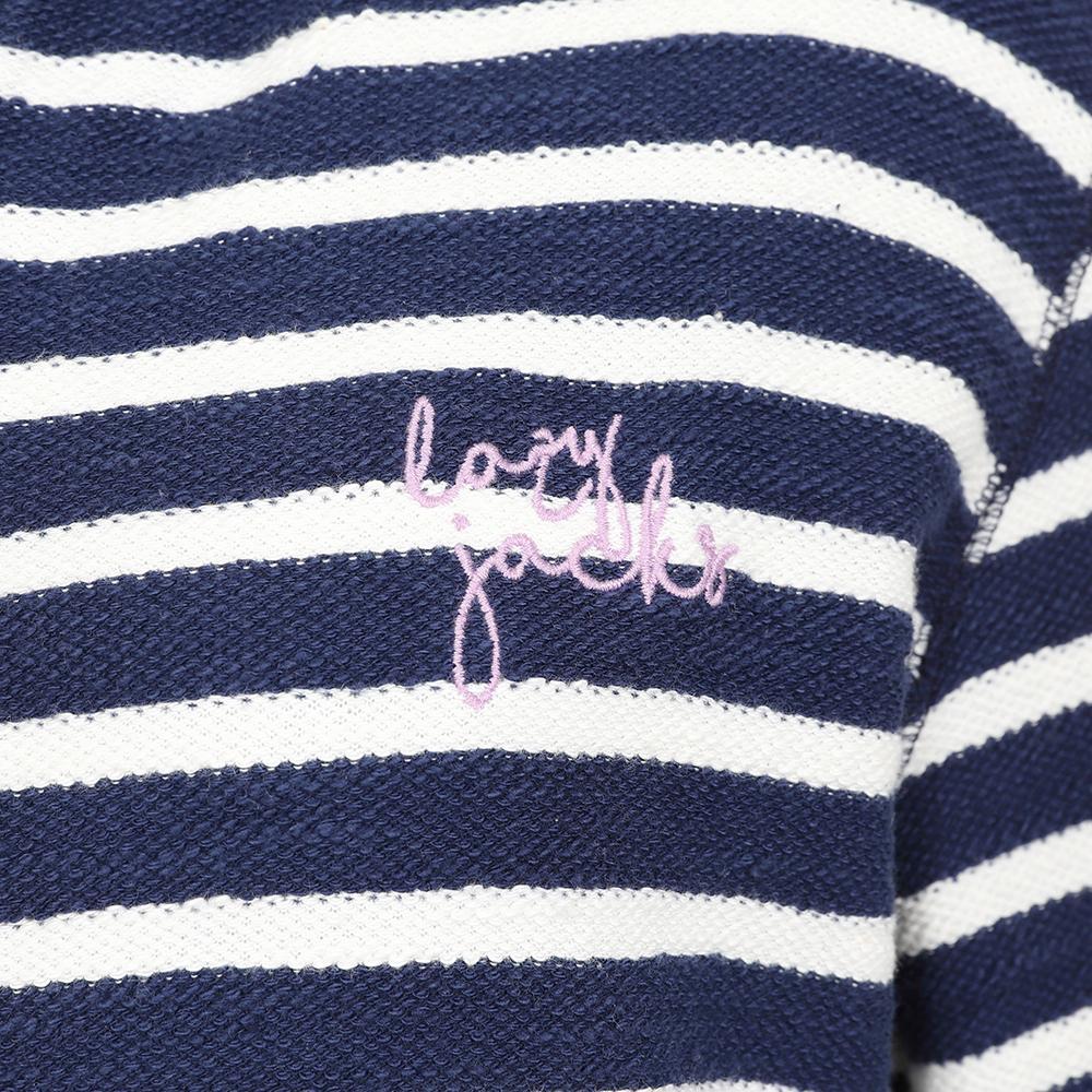 LJ102S - Striped Textured Full Zip Sweatshirt - Marine