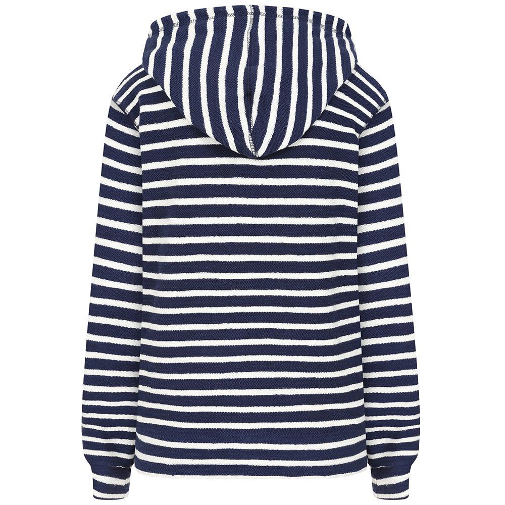 LJ102S - Striped Textured Full Zip Sweatshirt - Marine