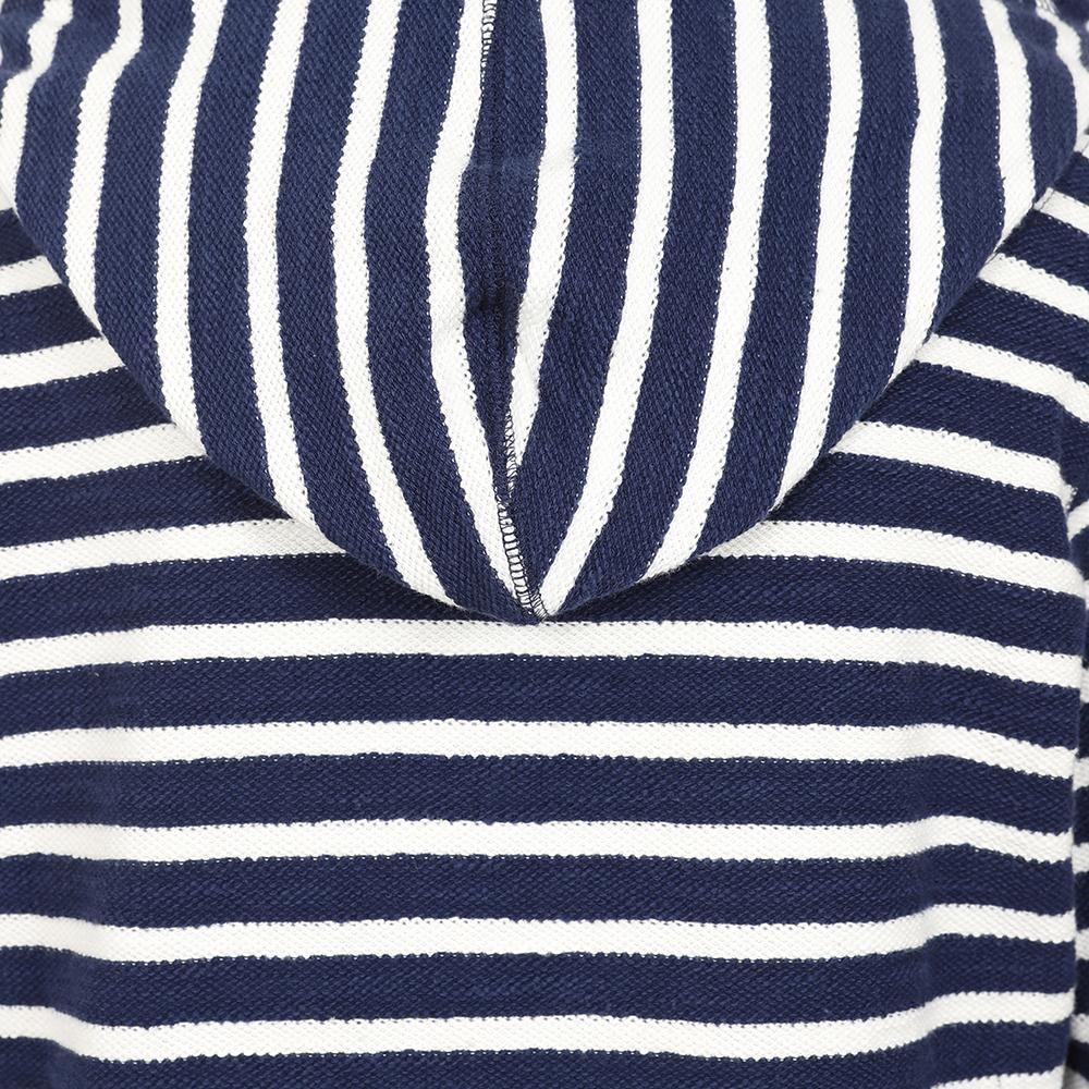 LJ102S - Striped Textured Full Zip Sweatshirt - Marine