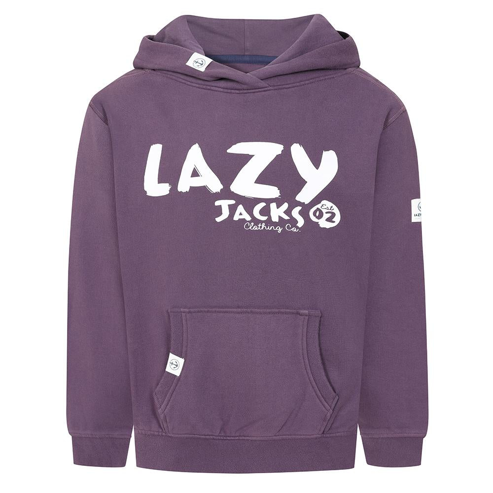 LJ21C - Boys Printed Hooded Sweatshirt - Grape