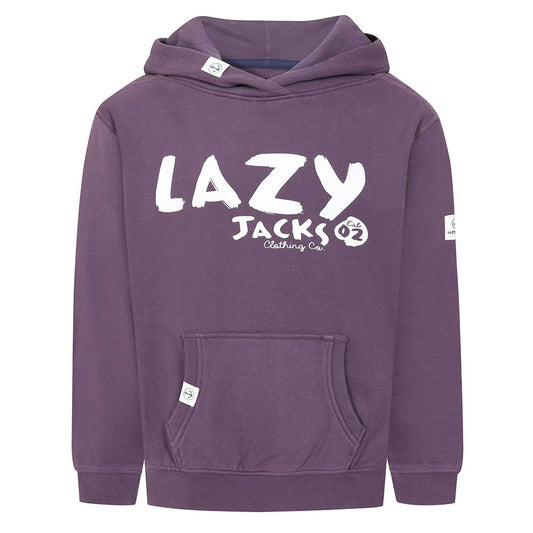 LJ21C - Boys Printed Hooded Sweatshirt - Grape