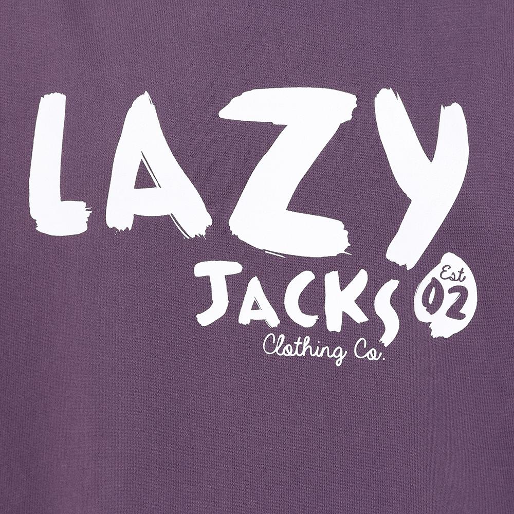 LJ21C - Boys Printed Hooded Sweatshirt - Grape