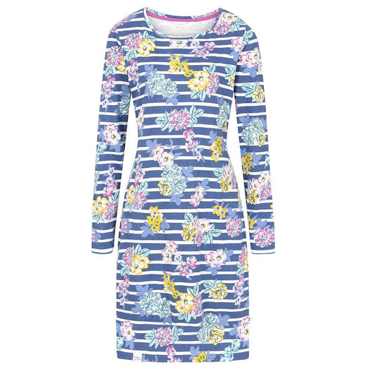 LJ239P - Striped T-Shirt Dress - Fleur Stripe