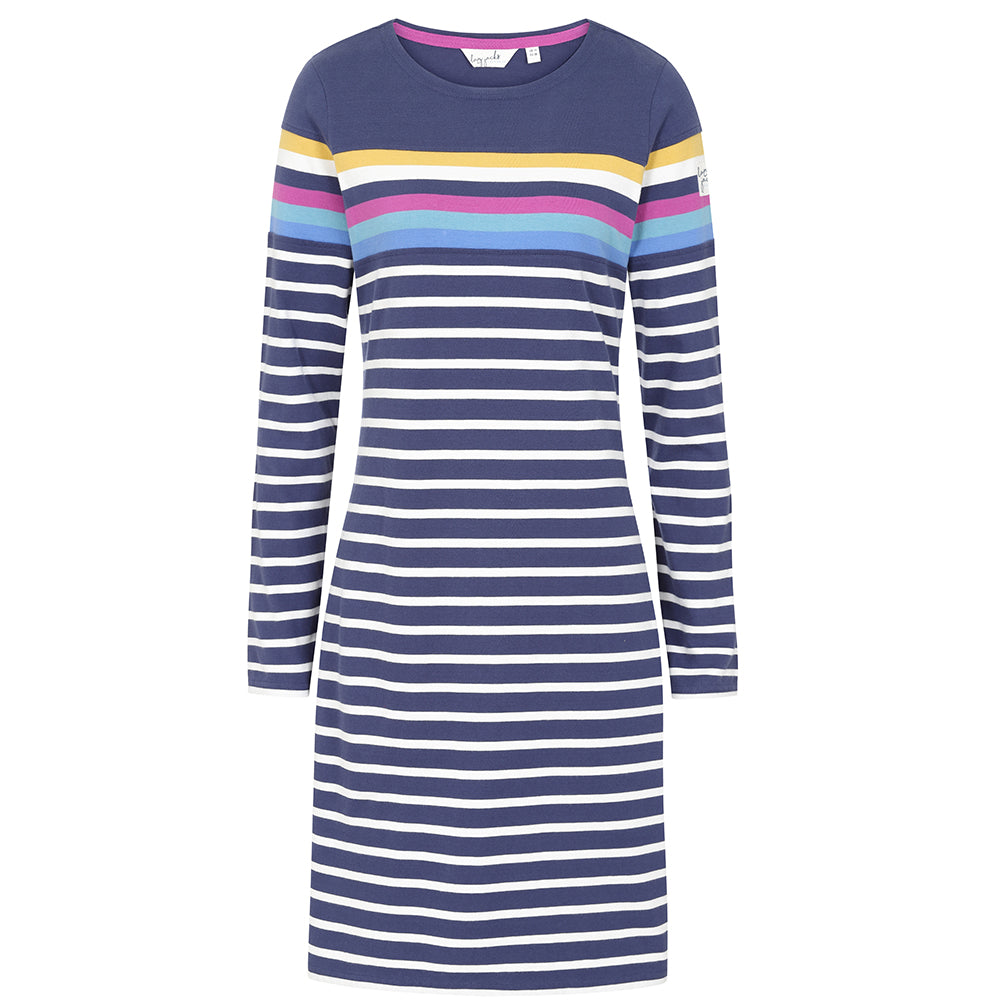 LJ239 - Striped T-Shirt Dress - Prism