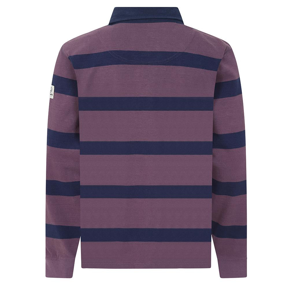 LJ78C Striped Rugby Shirt Grape Lazy Jacks