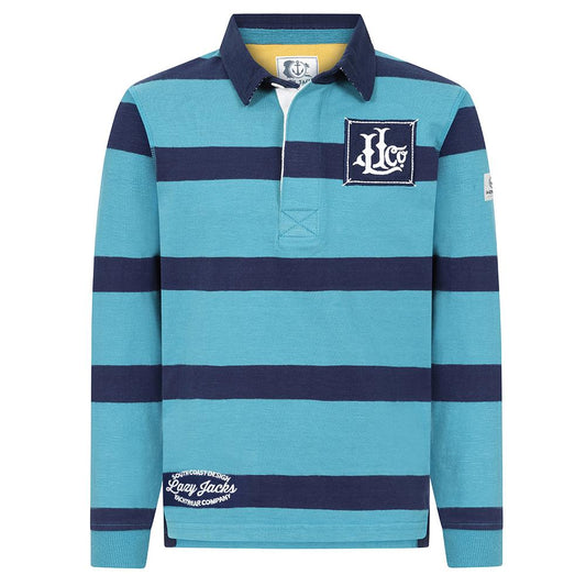 LJ78C - Striped Rugby Shirt - Teal