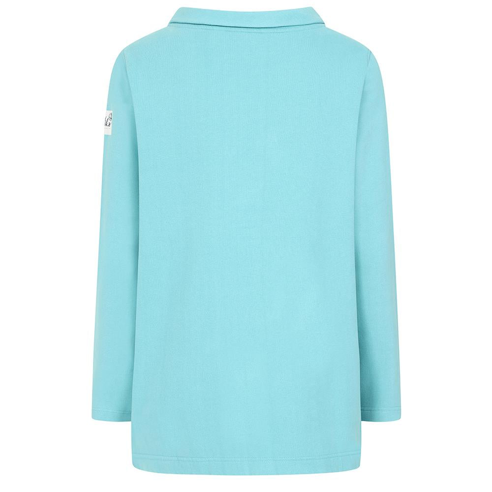 LJ94 - Plain Roll Neck Sweatshirt - Ocean