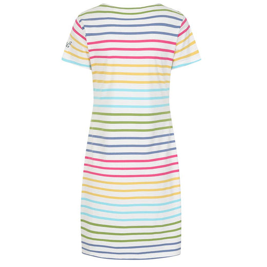 LJ115 - Striped T-Shirt Dress - Rainbow